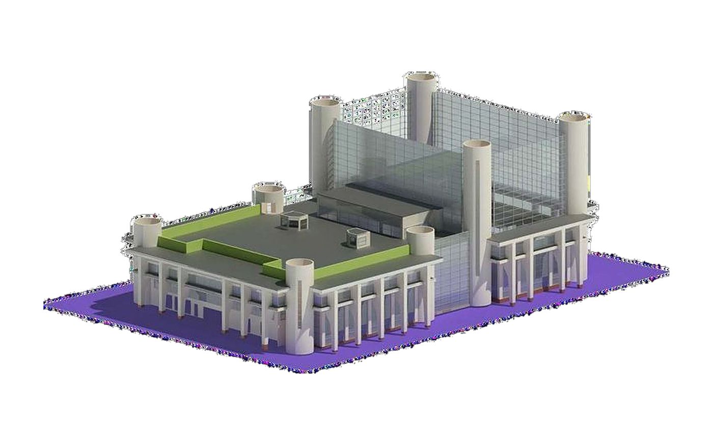 Revit model of the Capital Market Authority building in Riyadh, built by AIM United from a laser scan