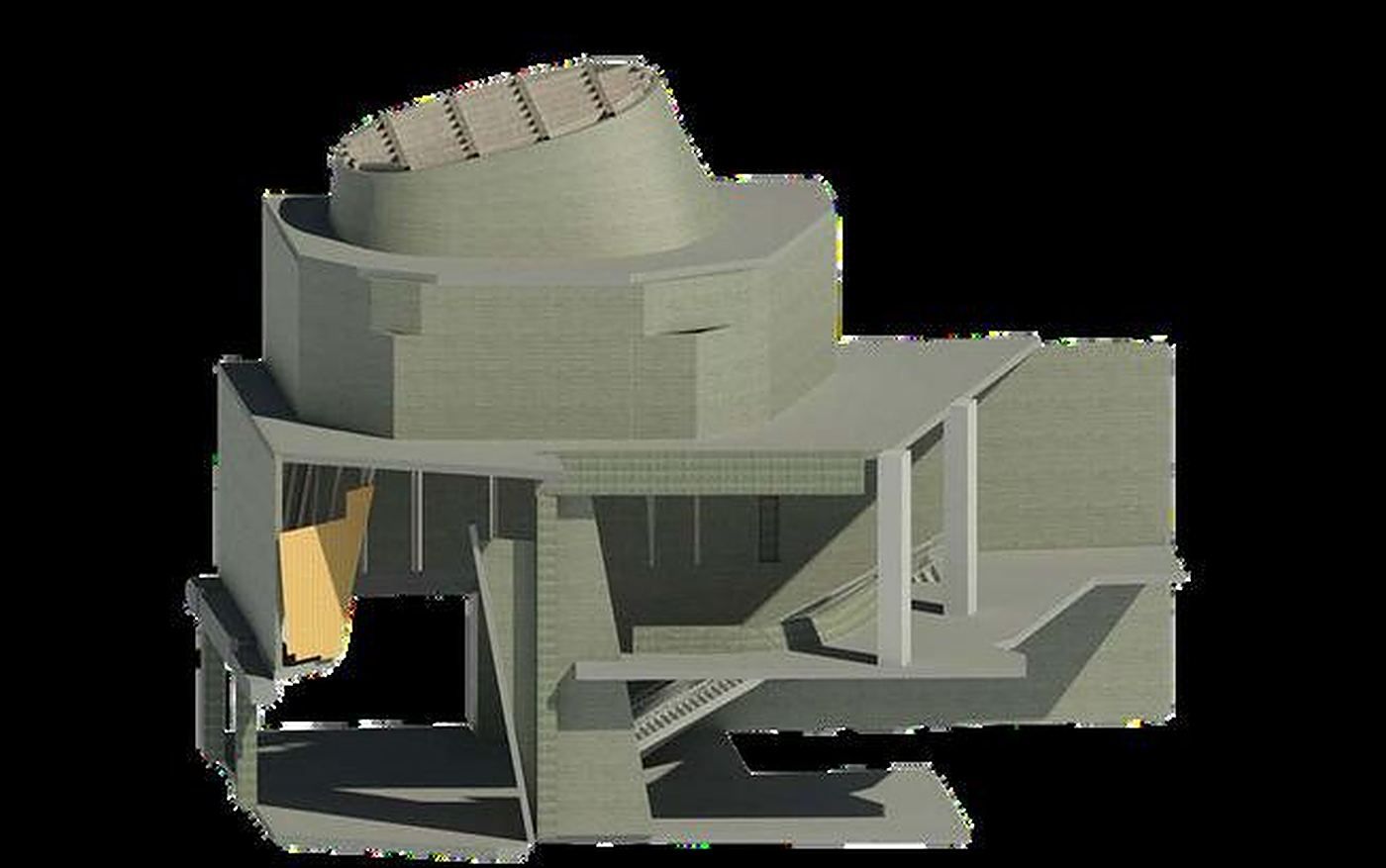 AIM United BIM model of the KAFD atrium structure, generated from a 3D laser scan